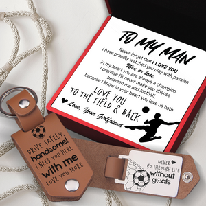 Message Leather Keychain - Football - To My Man - You Are My Favourite Football Player - Ukgkeq26003
