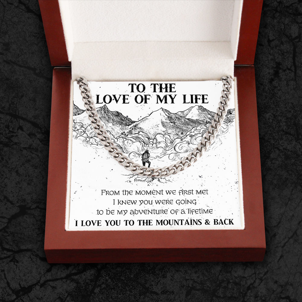 Cuban Link Chain - Hiking - To The Love Of My Life - I Love You To The Mountains & Back - Ukssb26008