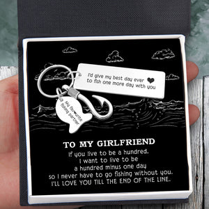 Fishing Hook Keychain - To My Girlfriend - My Favourite Fishing Partner - Ukgku13002 - Love My Soulmate