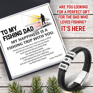 Leather Bracelet - Fishing - To My Dad - From Son - You Are Appreciated - Ukgbzl18002