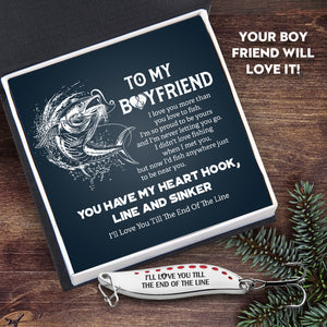 Fishing Spoon Lure - Fishing - To My Boyfriend - I Love You More Than You Love To Fish - Ukgfaa12002