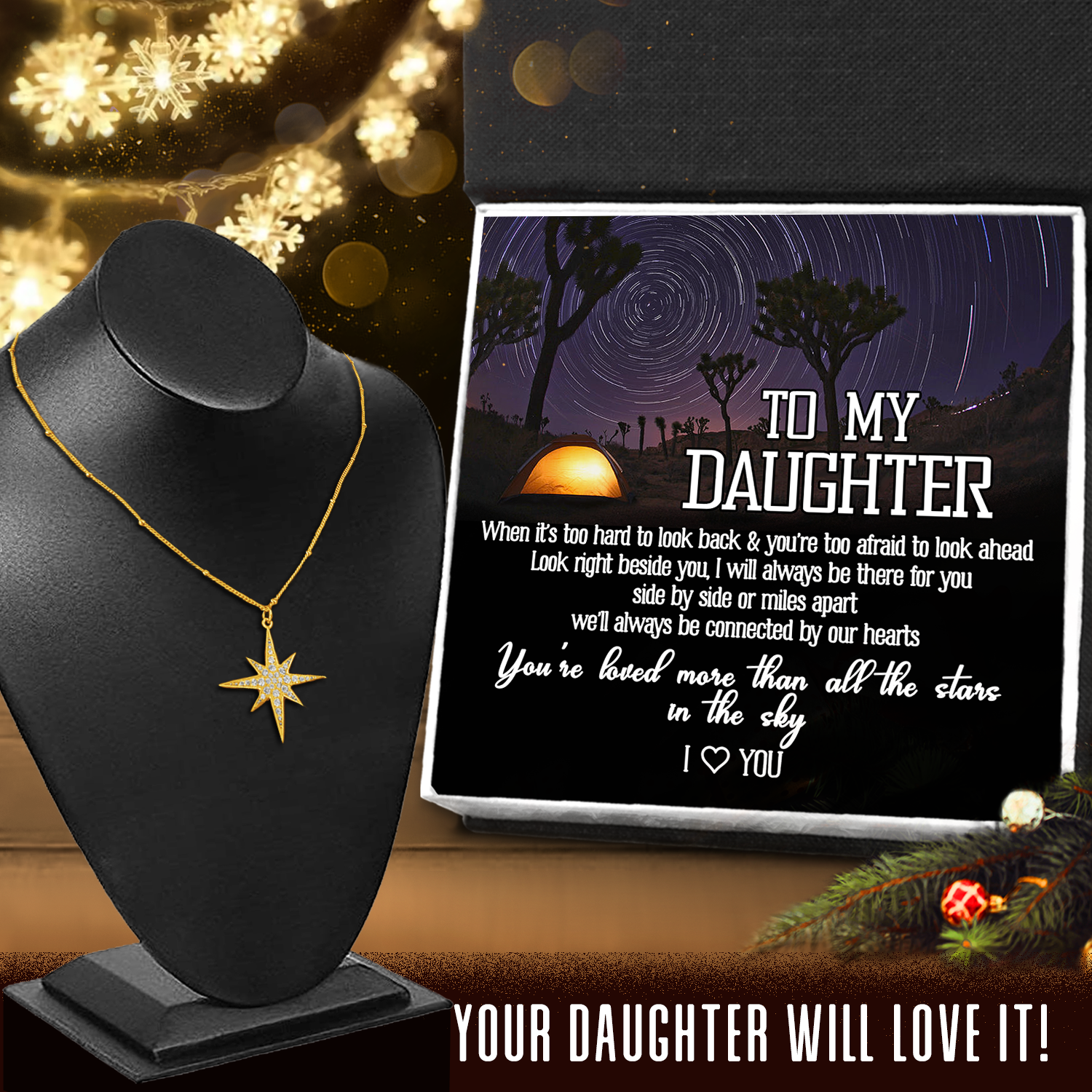 Polaris Necklace - Camping - To My Daughter - I Will Always Be There For You - Ukgnnq17003
