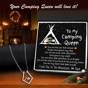 Mountain Peak Necklace - Camping - To My Camping Queen - I Love You To The Mountains & Back - Ukgnnr13001