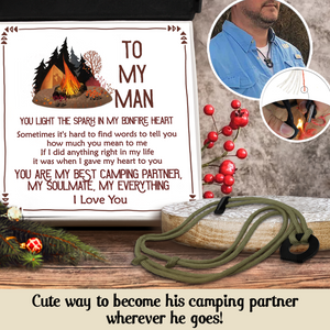 Fire Starter Necklace - Camping - To my Man - You Are My Best Camping Partner - Ukgnnx26001