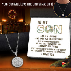 Men Compass Necklace - Travel - To My Son - I Am Always Here For You - Ukgnnw16001