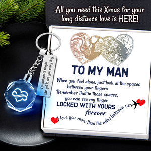 Led Light Keychain - Family - To My Man - I Love You More Than The Miles Between Us - Ukgkwl26003
