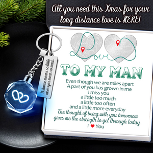 Led Light Keychain - Family - To My Man - A Part Of You Has Grown In Me - Ukgkwl26002
