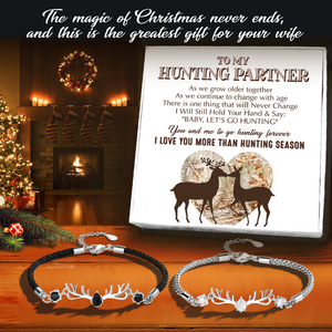 Hunting Couple Bracelets - Hunting - To My Hunting Partner - I Love You More Than Hunting Season - Ukgbbl15002
