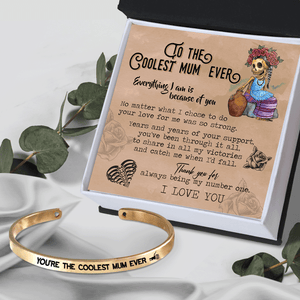 Mum Bracelet - Skull - To The Coolest Mum Ever - Thank You For Always Being My Number One - Ukgbzf19009