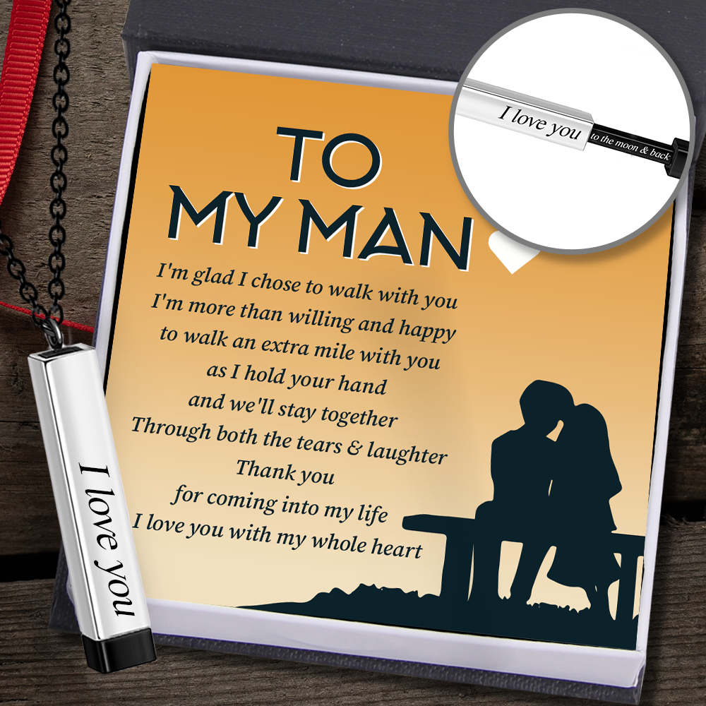 Hidden Message Necklace - Family - To My Man - Thank You For Coming Into My Life - Ukgnnj26005