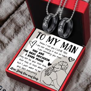 Couple Pendant Necklaces - Family - To My Man - I Just Want To Be Your Last Everything - Ukgnw26015