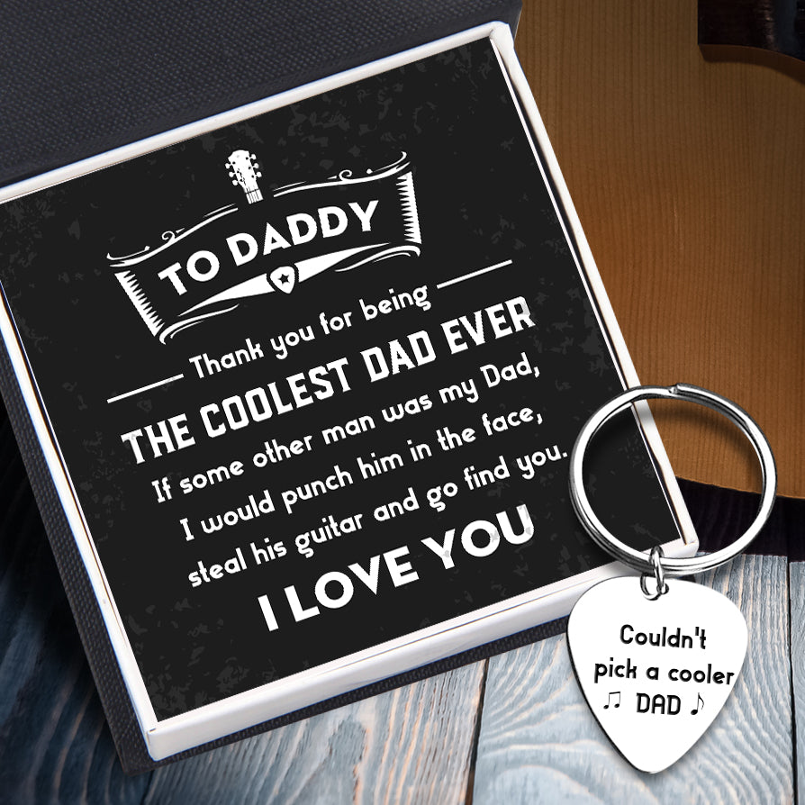 Guitar Pick Keychain - Guitar - To My Dad - Thank You For Being The Coolest Dad Ever - Ukgkam18002