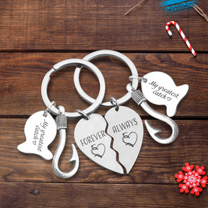 Fishing Heart Puzzle Keychains - To My Other Half - All My Love Today And Always - Ukgkbn24002