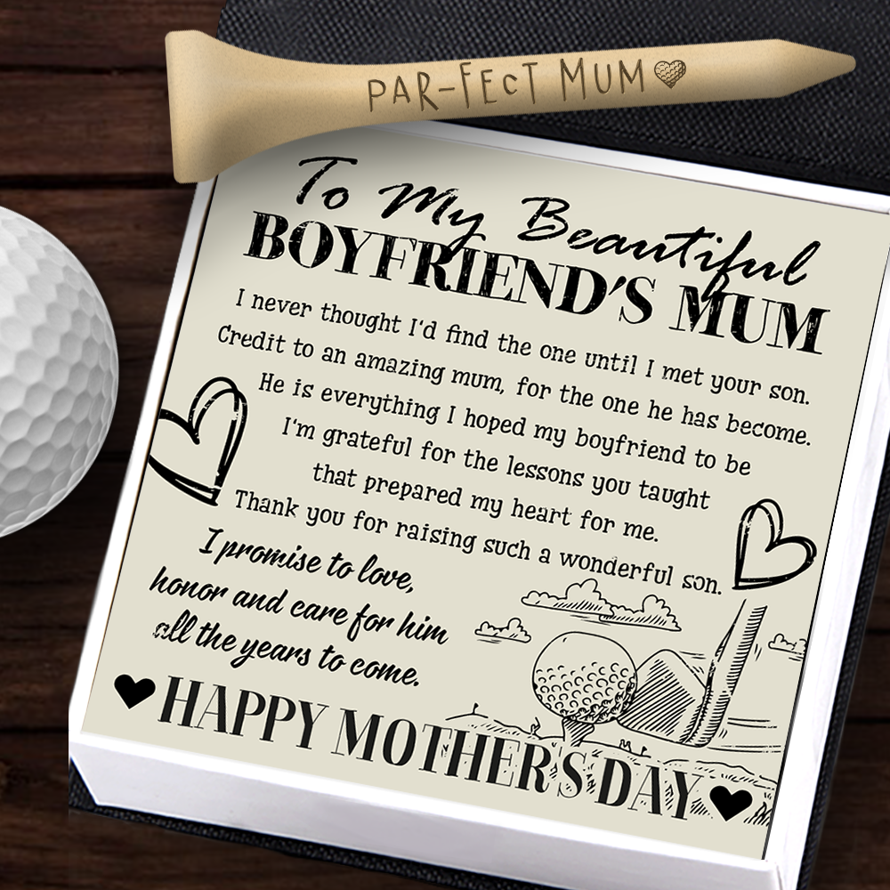 Wooden Golf Tee - Golf - To My Beautiful Boyfriend's Mum - I'm Grateful For The Lessons You Taught That Prepared My Heart For Me - Ukgah19002