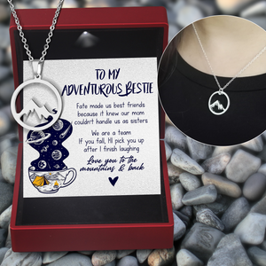 Woman Mountain Necklace - Camping - To My Adventurous Bestie - Love You To The Mountains & Back - Ukgnnk33002