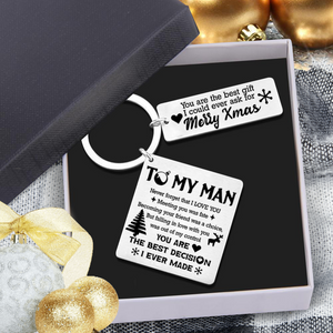 Calendar Keychain - Family - To My Man - You Are The Best Gift I Could Ever Ask For Merry Xmas - Ukgkr26022