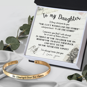 Daughter's Bracelet - Family - To My Daughter - Be Stronger Than The Storm - Ukgbzf17023