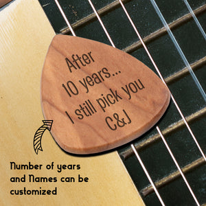 Personalised Wooden Guitar Pick 1 Pcs - To My Wife - I'll Keep Picking You - Ukghea15001