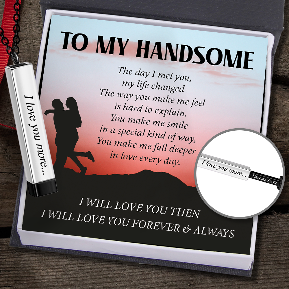 Hidden Message Necklace - Family - To My Handsome - You Make Me Smile In A Special Kind Of Way - Ukgnnj26004