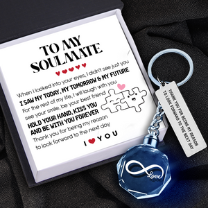 Led Light Keychain - Family - To My Soulmate - Hold Your Hand Forever - Ukgkwl13003