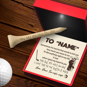 Personalised Wooden Golf Tee - Golf - To My Par-fect Husband - I Gave My Heart To You - Ukgah14003