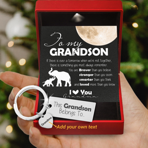 Personalized Engraved Keychain - Family - To My Grandson - I Love You - Ukgkc22003