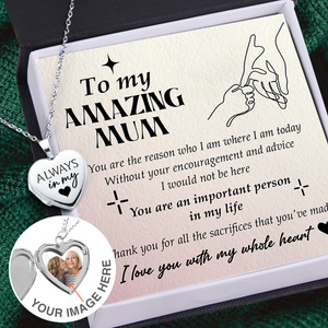 Heart Locket Necklace - Family - To My Mum - You Are An Important Person In My Life - Ukgnzm19001