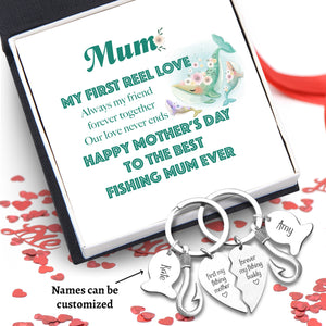 Fishing Heart Puzzle Keychains - Fishing - To My Mum - My First Reel Love - Ukgkbn19001