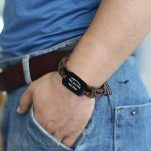 Leather Cord Bracelet - Fishing - From Dad - To My Son - Believe In Yourself - Ukgbr16002