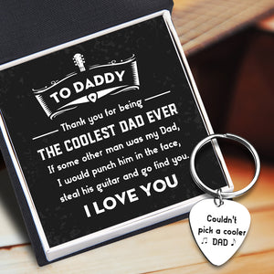 Guitar Pick Keychain - Guitar - To My Dad - Thank You For Being The Coolest Dad Ever - Ukgkam18002