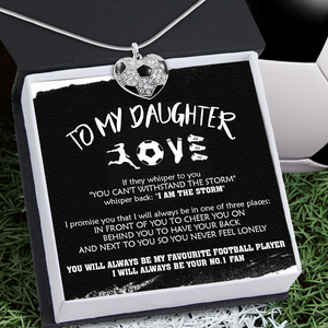 Football Heart Necklace - Football - To My Daughter - You Will Always Be My Favourite Football Player - Ukgndw17002