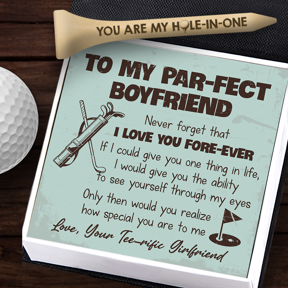 Wooden Golf Tee - Golf - To My Par-fect Boyfriend - How Special You Are To Me - Ukgah12003