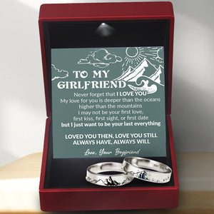 Mountain Sea Couple Promise Ring - Adjustable Size Ring - Family - To My Girlfriend - Love You Still - Ukgrlj13003