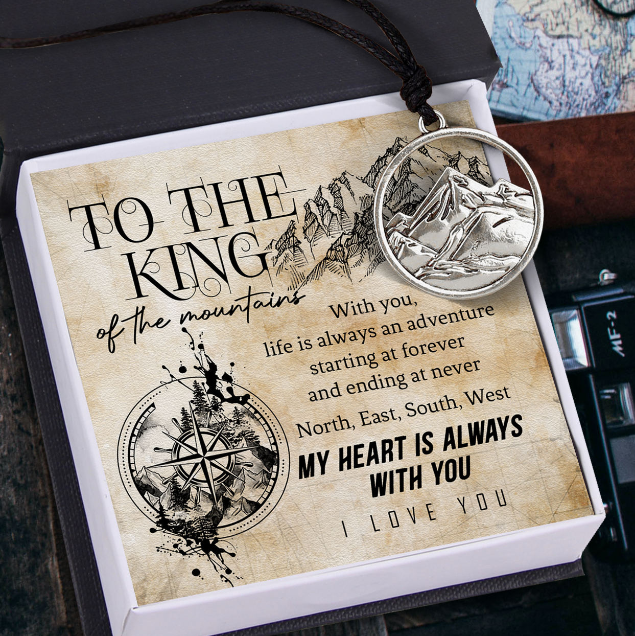 Man Mountain Necklace - Hiking - To The King - My Heart Is Always With You - Ukgnnl26004