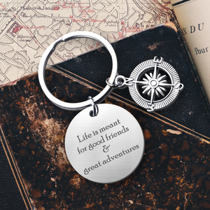 Compass Keychain - Hiking - To My Best Hiking Partner - Life Is Meant For Good Friends & Great Adventures  - Ukgkw33001