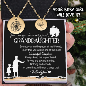 Grandma Granddaughter Necklace Set - Family - To My Granddaughter - I Know That You Will Be One Of The Most Beautiful Chapters - Ukgnnt23002