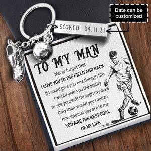 Personalised Engraved Football Shoe Keychain - Football - To My Man - How Special You Are To Me - Ukgkbh26001