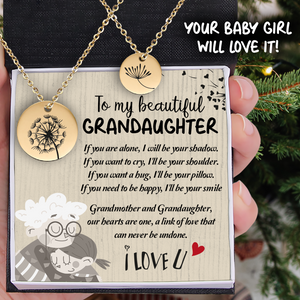 Grandma Granddaughter Necklace Set - Family - To My Granddaughter - If You Need To Be Happy, I'll Be Your Smile - Ukgnnt23001