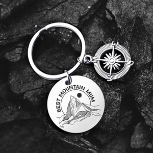 Compass Keychain - Hiking - To My Mum - The Best Mountain Mum Ever - Ukgket19002