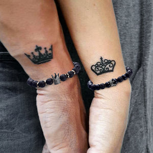 King & Queen Couple Bracelets - Skull - To A New Mum - I Am On Your Side To Support You And To Build You Up - Ukgbae15003