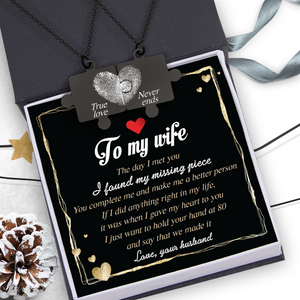 Puzzle Piece Necklaces - Family - To My Wife - I Found My Missing Piece - Ukglmb15001