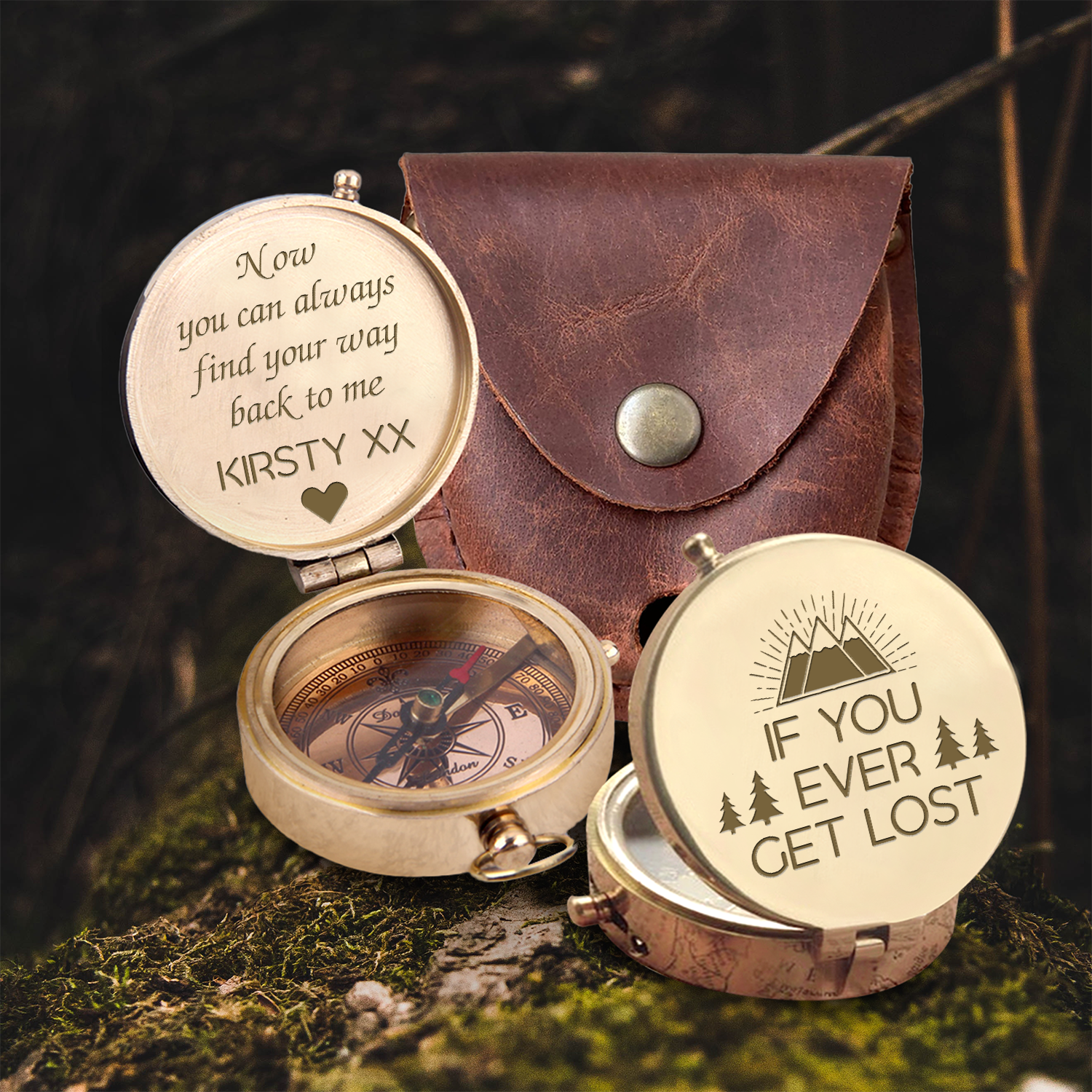 Engraved Compass - Hiking - To My Man - Now You Can Always Find Your Way Back To Me  - Ukgpb26092