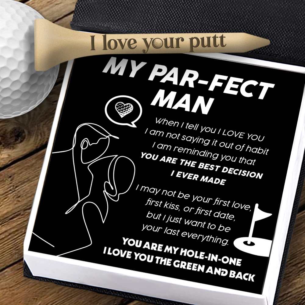 Wooden Golf Tee - Golf - To My Man - You Are My Hole-In-One - Ukgah26004