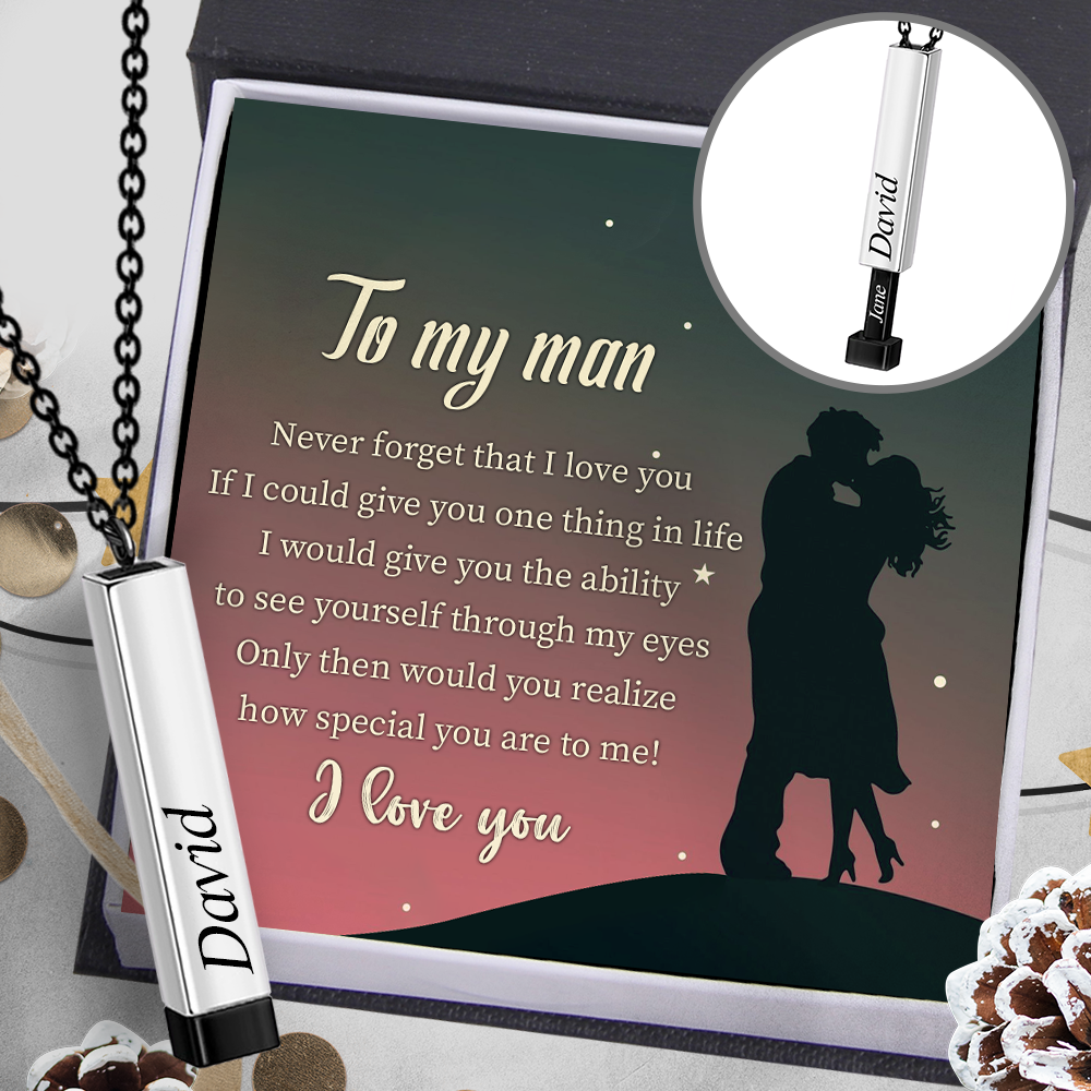 Personalised Hidden Message Necklace - Family - To My Man - How Special You Are To Me - Ukgnnj26002