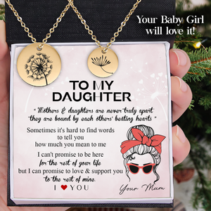 Mom & Daughter Necklace Set - Family - To My Daughter - I Can Promise To Love & Support You To The Rest Of Mine - Ukgnnt17001