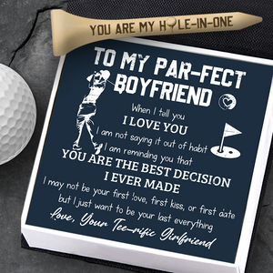 Wooden Golf Tee - Golf - To My Par-fect Boyfriend - When I Tell You I Love You - Ukgah12001
