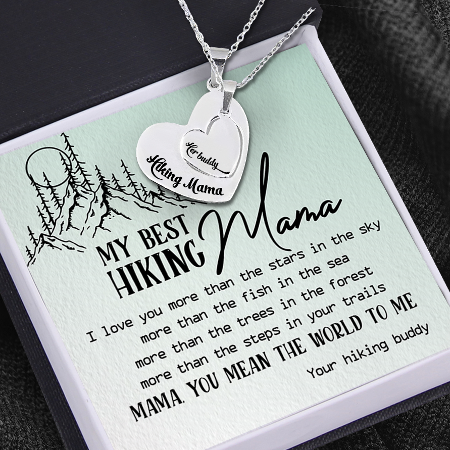 Heart Hollow Necklaces Set - Hiking - To My Best Hiking Mama - You Mean The World To Me - Ukgnfb19005
