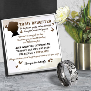 Metal Butterfly Ring - Butterfly - To My Daughter - I Love You To A Butterfly - Ukgri17001