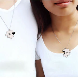 Puzzle Piece Necklace - Skull - To My Ol' Lady - Love You Every Single Day - Ukglmb13004