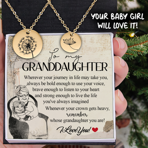 Grandma Granddaughter Necklace Set - Family - To My Granddaughter - I Love You - Ukgnnt23003